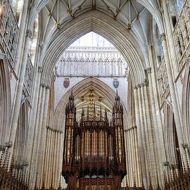 Organ pipes of York Minster by Shirley Mitchell