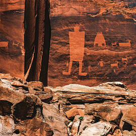 Owl Panel with Rocks, Moab, Utah by Abbie Warnock