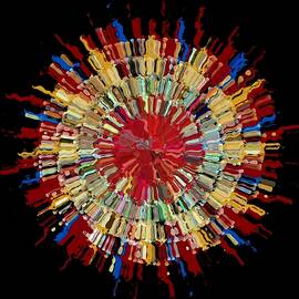 Painted Feather Duster by David Manlove