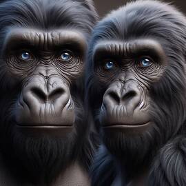 Pair of Majestic Gorillas by David Manlove