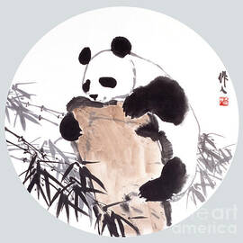 Panda Climbing Tree by Wu Zuoren