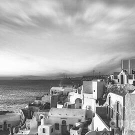 Panorama of Santorini Island - Greece BW Textured by Stefano Senise
