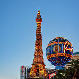 Paris, Las Vegas at dusk by Tatiana Travelways
