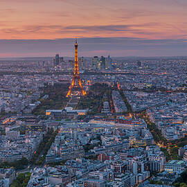 Paris Panorama at Dusk by Adrian Hendroff