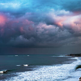 Passing Thunderstorm at Sunrise Mazatlan Mexico by Tommy Farnsworth