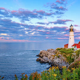 Pastel Sky Over Portland Head. by Jeff Sinon