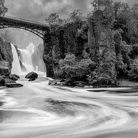 Paterson Great Falls NJ BW by Susan Candelario