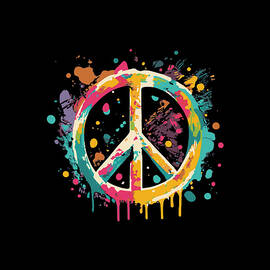 Peace Sign Paint Splatter Graffiti by Flippin Sweet Gear