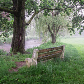 Peaceful Foggy Morning Along Cedar Creek in Allentown by Jason Fink