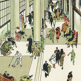 Peacock Alley in the original Waldorf Astoria Hotel  - Up and Down New York by Tony Sarg by Tony Sarg