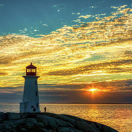 Peggy's Cove Lighthouse at Sunset by Tatiana Travelways