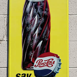 Pepsi-Cola Sign Yellow by Flees Photos
