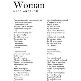 Phenomenal Woman - Maya Angelou Poem - Literature - Typography 2 by Studio Grafiikka