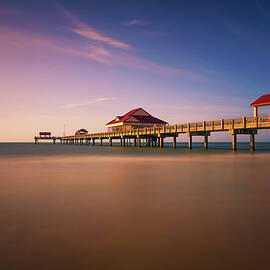 Pier 60 at sunset on a Clearwater Beach in Florida by Miroslav Liska