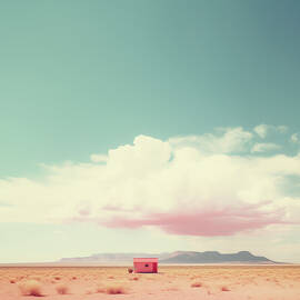 Pink Hut in a Pale Desert by YoPedro