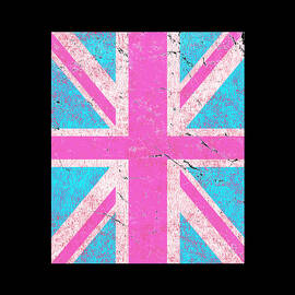 Pink Retro Union Jack Flag by Flippin Sweet Gear