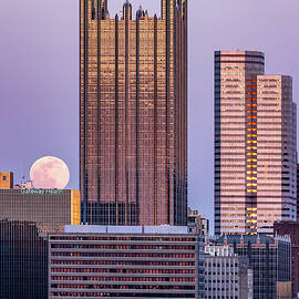Pink Super Moon Over Pittsburgh by Richard DeYoung