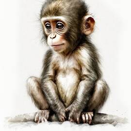 Playful Charm - Baby Monkey by Land of Dreams