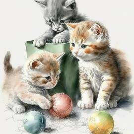 Playful Kittens by Land of Dreams