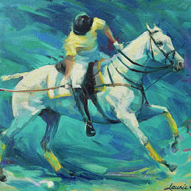 Polo Player by Fine Art Creations Inc Laurie Snow Hein