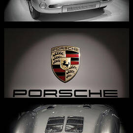 Porsche 550 Spyder triptych by Stefano Senise