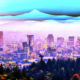 Portland Skyline from the Hills by Bruce Block
