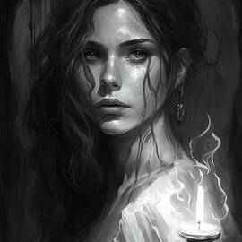 Portrait by candlelight, 03 by AM FineArtPrints