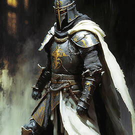 Portrait of a Medieval Fantasy Warrior, 01 by AM FineArtPrints