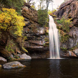 Potem Falls in Autumn - Shasta County California by Mike Lee
