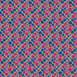 Pride Floral Pattern Collection - Bisexual Pride Flag  by Snow Iris Studio