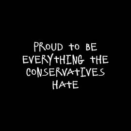 Proud To Be Everything The Conservatives Hate by Flippin Sweet Gear