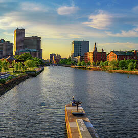 Providence River and Downtown at Sunset, Rhode Island, USA by Miroslav Liska