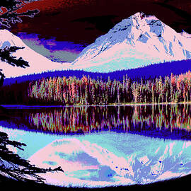 Psychedelic Canadian Rockies 5B by Sally Fuller