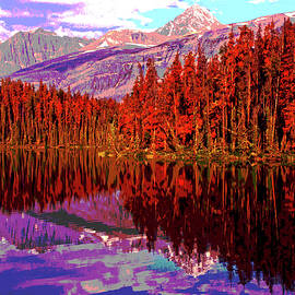 Psychedelic Canadian Rockies 6A by Sally Fuller