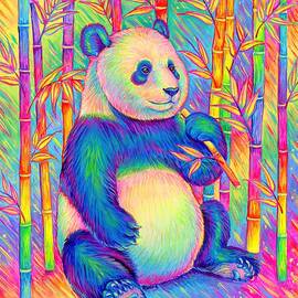 Psychedelic Rainbow Panda by Rebecca Wang