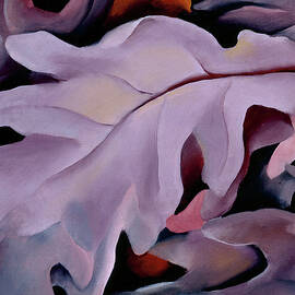 Purple leaves - Abstract modernist nature painting by Georgia O'Keeffe by Georgia O'Keeffe