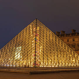 Pyramids at Louvre, Paris by Adrian Hendroff