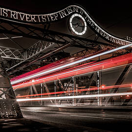 Queen River Bridge Night Moves by DEE POTTER