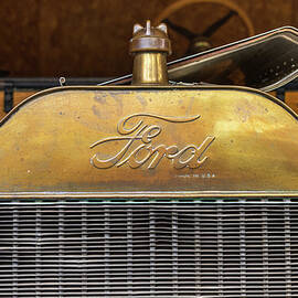 Radiator and front of historic Ford Model T car or truck by Steven Heap