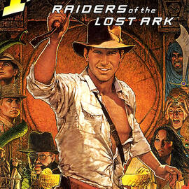 ''Raiders of the Lost Ark'', 1981 - art by Richard Amsel by Retro Movie Art