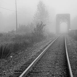 Railroad in Fog by Mary Lee Dereske