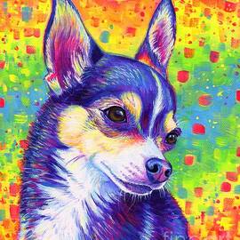 Rainbow Chihuahua by Rebecca Wang