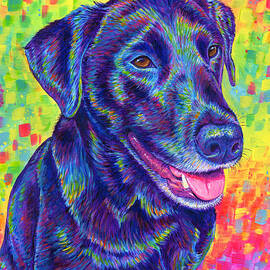 Rainbow Labrador Retriever by Rebecca Wang