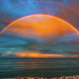 Rainbow over Playa El Delfin by Tommy Farnsworth