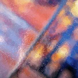 Rainy Day Abstract, Patio Table.  by Jeff Sinon