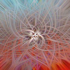 Red and Blue Twirl Abstract I by Charles Floyd