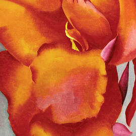 Red canna 1924 - Modernist flower close up by Georgia O'Keeffe by Georgia O'Keeffe