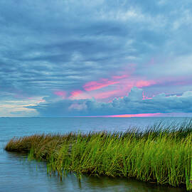 Red Glow Sunset Jockey's Ridge by David Fountain