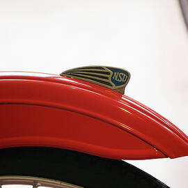 Red NSU Motorcycle study 1 by Richard Reeve
