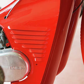 Red NSU Motorcycle Study 2 by Richard Reeve